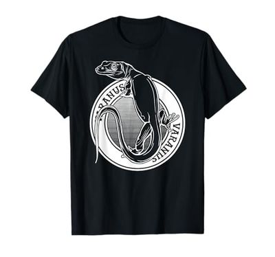 Monitor Lagarto Estilo Tatuaje Reptil Guardián Varanus Camiseta