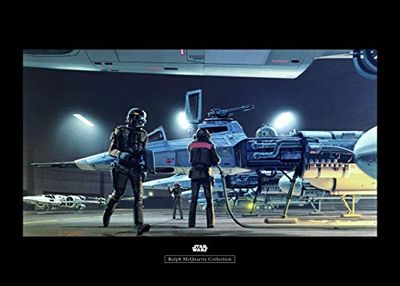 Komar Muurfoto | Star Wars Classic RMQ Yavin Y-Wing | Kinderkamer, jeugdkamer, decoratie, kunstdruk | zonder lijst | WB167-70x50 | Maat: 70 x 50 cm (breedte x hoogte)