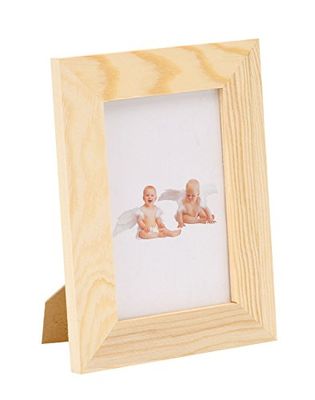 Glorex 6 1683 401 Picture Frame Made of Pine Wood with Glass Pane, Approx. 14.5 x 19.5 x 3 cm, FSC Mix, Frame Can Be Individually Decorated and Designed