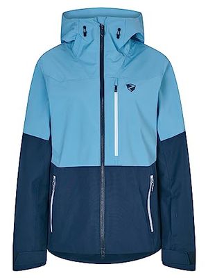 Ziener Turis Giacca da Sci Freeride | Sympatex, Senza PFC, Lana, Blu Navy, 44 Donna