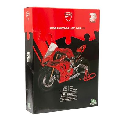 Ducati- GP Sport, Puzzle 3D, Moto Penigale V4, 120 Piezas, DUP02, Color Rojo (GIOCHI PREZIOSI