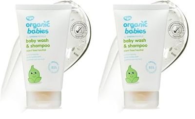 Green People Organic Babies - Baby Wash & Shampoo - Fragrance/Scent Free - 150ml (Pack of 2)