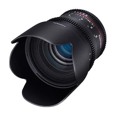 Samyang F1311101101 - Alvo de vídeo VDSLR para Canon EF (distância focal fixa de 50 mm, abertura T1,5-22 AS UMC, diâmetro do filtro: 77 mm), preto