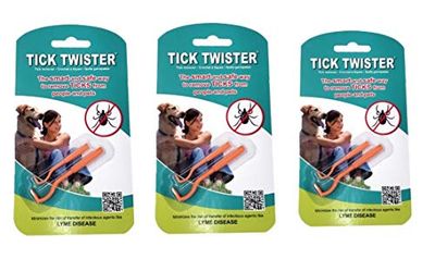 Tick Twister 00100-O Triple, oranje, drie sets tekenverwijderaar, klein en groot