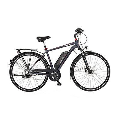Fischer Hombre | RH 50 cm | Bicicleta eléctrica con Motor Trasero 45 NM | Batería de 48 V, Trekking | E-Bike, Gris Oscuro Mate, VIATOR 2.0 Herren 422 50 gr