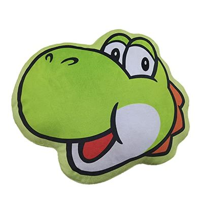 Nemesis Now Super Mario Yoshi kudde 40 cm, grön, polyester, Super Mario Bros-presentartiklar, mjuk att beröra Yoshi-kudde, perfekt för alla spelrum, officiellt licensierade Super Mario-varor