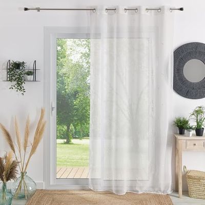HomeMaison.com Plain Blackout Panel Curtain 140 x 240 cm White