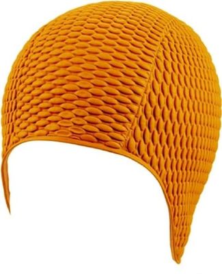 Beco - gorro para mulher, ar enchimento de natação, verão, unissexo, cor laranja, tamanho único