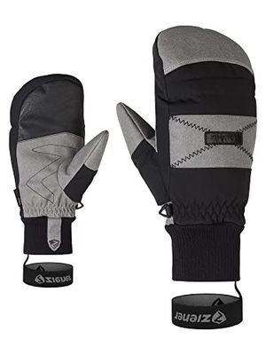 Ziener GENDON - Muffole da sci da uomo, traspiranti, impermeabili, alla moda, colore nero, 10,5