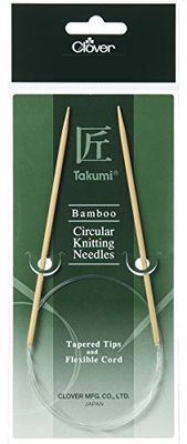 Clover Takumi Bamboo: Ferri da Maglia circolari: 100 cm x 2,25 mm, bambù, Legno