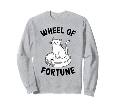 Wheel Of Fortune Robot Vacuum Cleaner Funny Cat Sweatshirt