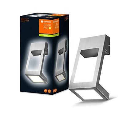 LEDVANCE Applique et plafonnier à LED, luminaire design en optique carrée pour l'extérieur, blanc chaud (3000K), acier inoxydable, 7W, ENDURA STYLE EDGE WALL UPDOWN