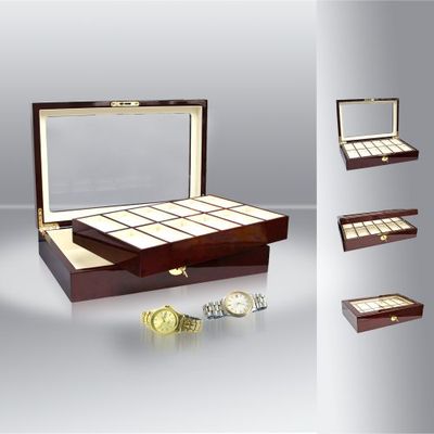 SAFE-ID - Articles de collectionneurs - Coffret Vitrine en Bois pour 12 MONTRES 260