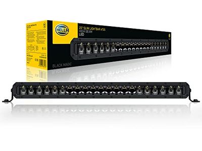 HELLA 1FJ 358 196-301 LED-Projecteur longue portée - Black Magic Slim Lightbar 20" - 12/24V - 3910lm - mince - Chiffre de référence: 50 - Montage en saillie/Raccord fileté - ECE - Câble: 2000mm