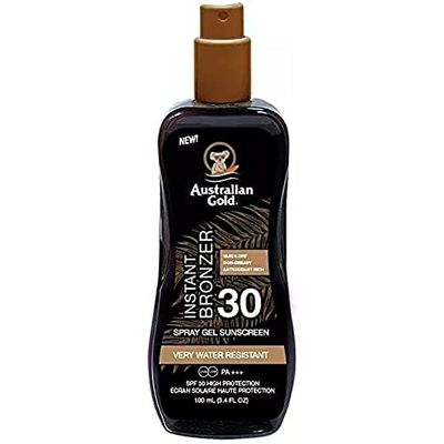 Australian Gold - Sunscreen Spray Gel w. Instant Bronzer 237 ml - SPF 30