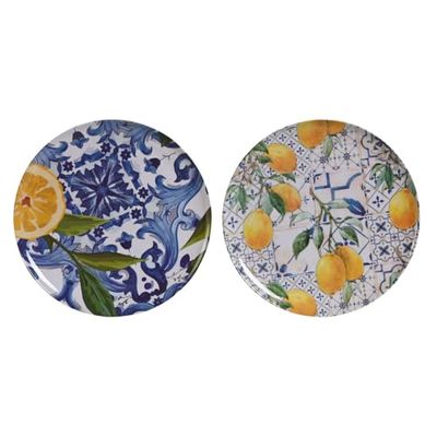 PLATO MELAMINA 28X28X1 AZULEJOS 2 SURT.