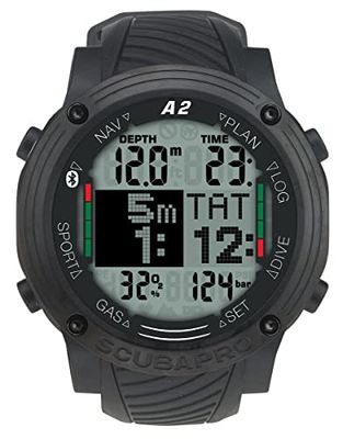 Scubapro Aladin A2 (Rubber Strap) Kit de détendeur pour plongée en Eau Froide Unisex-Adult, Black, None Or Other