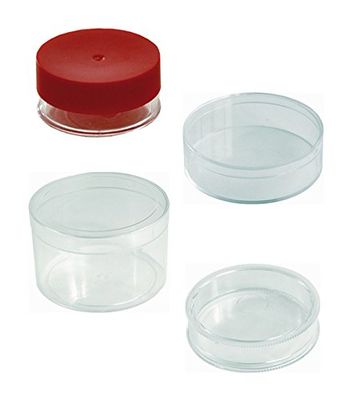 dutscher 077310 caja redonda Ø x H = 29 x 13 mm rojo PS tapa resistente a golpes (Pack de 1000)