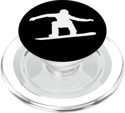 Snowboarder Silhouette Sport Invernali PopSockets PopGrip per MagSafe