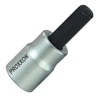 Proxxon 23 575 Vaso y Punta Hexagonales de 3/8", Tamaño HX 4mm, Longitud Total 50mm