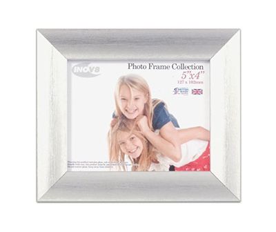 Inov8 Framing Inov8 Britse gemaakt traditionele afbeelding/fotolijst, 5x4", Scoop zilver, hout, 5x4"