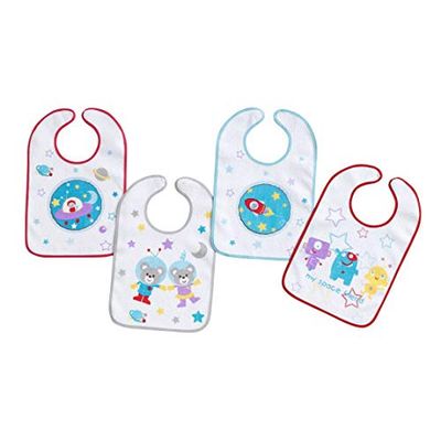 Interbaby 00134-12 stuks verpakking badstof slabbetjes klittenbandsluiting 25x40 unisex