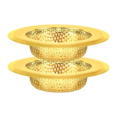 Snailhouse Set di 2 colini per lavello da cucina, in acciaio inox, colore oro