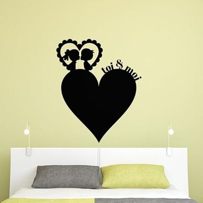 Ambiance - Adhesivo decorativo para pared (50 x 40 cm), color negro