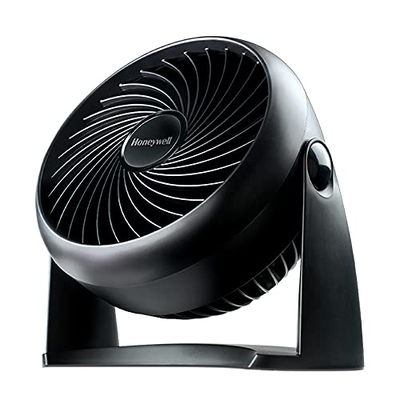 Honeywell HT900E TurboForce Ventilador potente, refrigeração de funcionamento silencioso, inclinação variável de 90°, 3 configurações de velocidade, fixação na parede, ventilador de mesa