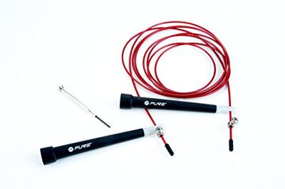 Pure2Improve Unisex Adult Speedrope Speed Jumprope - Red/Black,.