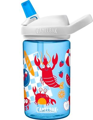 CAMELBAK Eddy+ Kids Everyday Water Bottle - Strong Drop Proof Design - BPA Free - Leak-proof - Dishwasher Safe - 400ml, Nautical Picnic