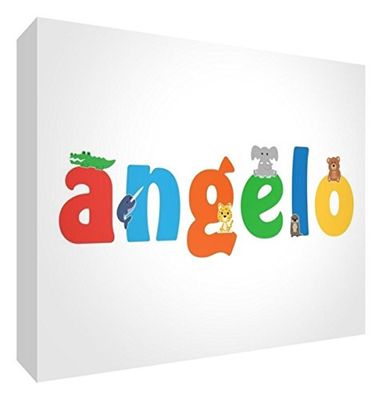 Little Helper Panel decorativo bebé/bautizo idea regalo, dibujo personalizable con nombre de niño ángel 10.5 x 14.8 x 2 cm multicolor