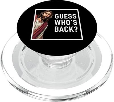 Jesucristo Adivina quién está de vuelta Dios Divertido Regalo cristiano de la iglesia PopSockets PopGrip para MagSafe