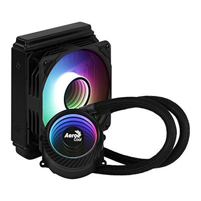 Aerocool MIRAGEL120, Refroidissement Liquide CPU, Ventilateur ARGB 12cm, TDP 200W, Noir
