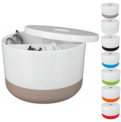 Spirella Scatola portaoggetti Multi-Box PS MOJI Bianco e Tortora
