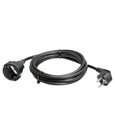 as - Schwabe 50512 - Cabo de extensão de PVC (5 m, H05VV-F 3G1,5, IP20 em interiores), preto