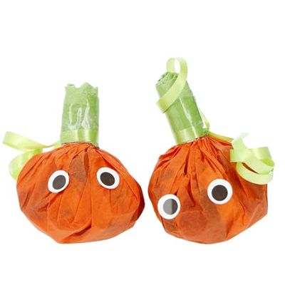 Folat 23900 Decoratieve Slang-pompoen-Happy 2 stuks griezelige horror decoratie decoraties spookhuis & Halloween party, oranje