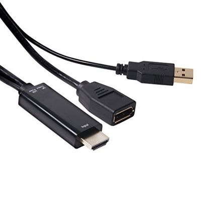 Club 3D CAC-2330 - Videoanschluß - DisplayPort/HDMI - 18 cm, black