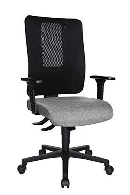 Topstar Open X (N) ergonomiczne krzesło biurowe, krzesło do biurka, oddychające obicie z siatki, kolor szary/czarny