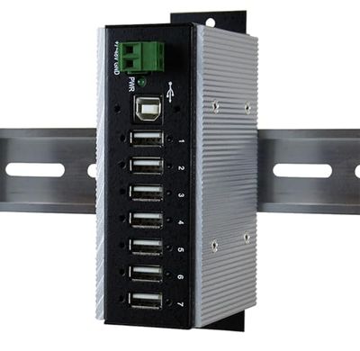 Exsys EX-1177HMVS-WT 7 porte USB 2.0 HUB 15KV Surge Protection Nero
