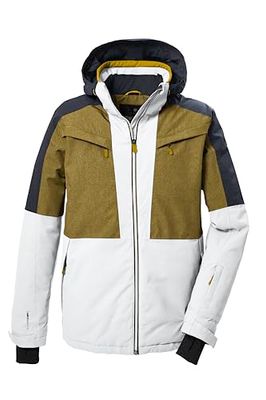 killtec Uomo Giacca da sci/giacca funzionale con cappuccio e paraneve con chiusura a cerniera KSW 407 MN SKI JCKT, cloud grey, 3XL, 41959-000