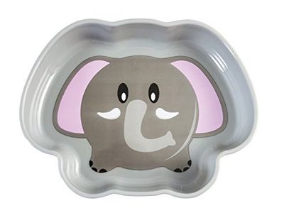 lulabi 715112 tallrik elefant, grå