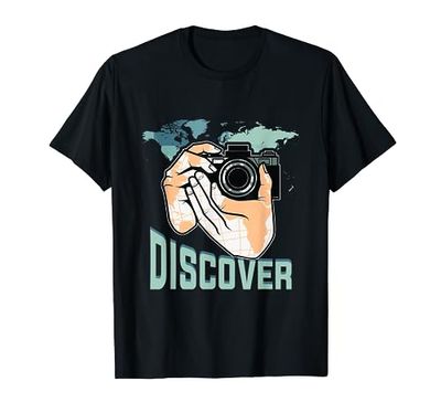 Discover Map Photographer Picture Shot Photography Camera T-Shirt