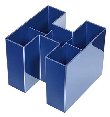 HAN 17455-14 bureaukoker BRAVO, 5 vakken, hoogglanzend, uitbreidbaar, verpakking van 6 stuks, blauw
