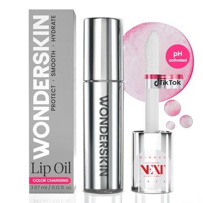 Wonderskin Lip Rehab Serum Oil - Huile À Lèvres Changeant De Couleur Du Clair Au Rose - Sérum Teinté Activé Par Le Ph, Non Collant Et Hydratant Pour Les Lèvres Sèches (Embrassé)