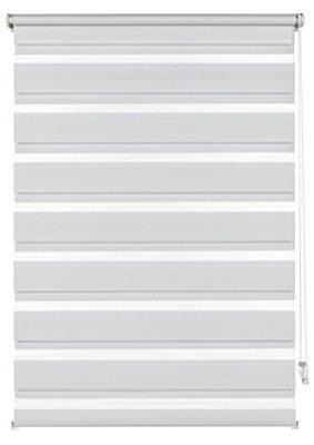 Deco Company Duo Estore de rolo, Estore duplo, Instalação na janela sem perfuração, todas as peças de montagem incluídas, poliéster, 120 x 150 cm, branco