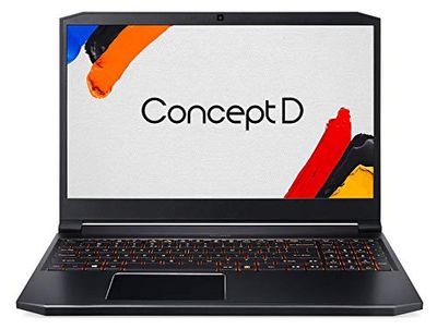 Acer ConceptD 5 Pro Bärbar dator (15.6" UHD Acer ComfyView 4K LED LCD, Intel® Core™ i7-9750H, 32GB, 1024GB SSD, NVIDIA® Quadro™ RTX3000, Svart, Windows 10 Pro) Qwerty Spanska