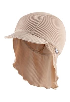 Sterntaler Unisex skärmmössa hals ribbad mössa, Beige, 45