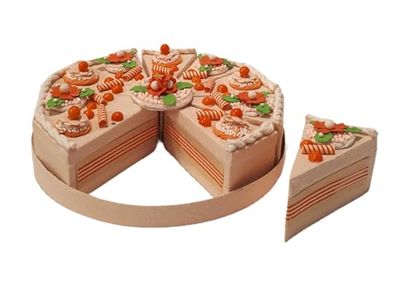 Comarco Sa 10 doosjes van moerbeipapier in de vorm van een taartstuk, oranje, 10 x 6 cm