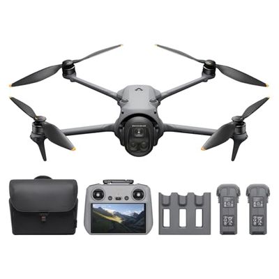 Pack DJI Mavic 4 Pro Vuela Más con DJI RC 2, dron tricámara insignia con cámara Hasselblad de 100 MP y sensor CMOS 4/3, transmisión de 30 km, 51 min de tiempo de vuelo, centro de carga